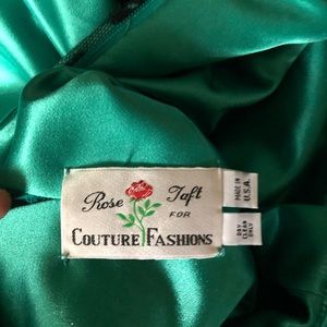 Emerald green and black lace with shiny stones